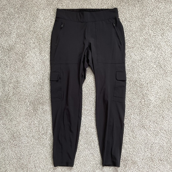 Athleta Chelsea Cargo Lined Pants Black Size 4 Black Activewear - Picture 2 of 11